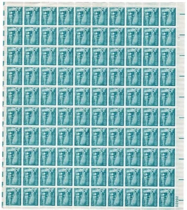Scott #1031A Palace of Governors Santa Fe Sheet of 100 Stamps - MNH P#26620 - Picture 1 of 1