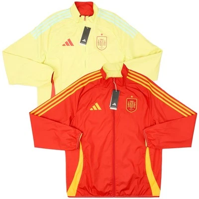 Jaqueta Adidas Hino Reversível Espanha 2024/25 Vermelha e Amarela [IX0440] MSRP $110 - Imagem 1 de 4