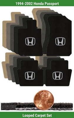 Juego de alfombrillas clásicas personalizadas para Honda Passport '94-02 con logotipo (4 piezas) #RM1 Foto 1 de 4