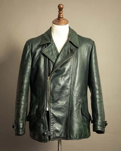 Vintage 1940s Striwa German Goatskin Leather Motorcycle Jacket - Picture 1 of 24