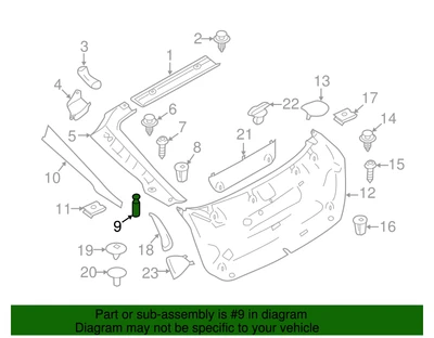 Genuine BMW Side Trim Panel Pin 51-49-7-303-965 - Image 1 of 3