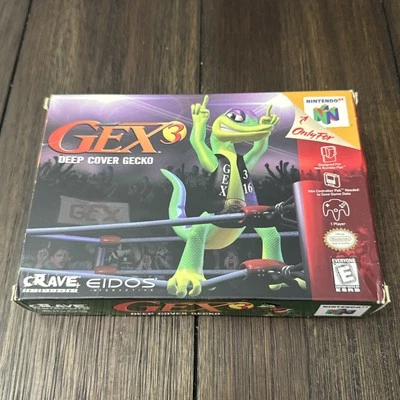 Gex 3: Deep Cover Gecko N64 Nintendo 64 Complete CIB Very Good Condition! RARE! - Image 1 of 4