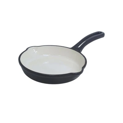 6in Cast Iron Enamel Skillet, Gray - Image 1 of 4