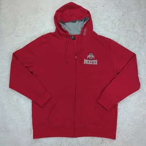 Men's Colosseum NCAA Ohio State Buckeyes Full Zip Hoodie Red Size XXL - Picture 1 of 3