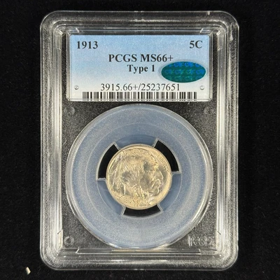 1913 5C MS66+ PCGS Type 1 Buffalo Nickel - CAC Approved - Great Eye Appeal PQ - Image 1 of 4