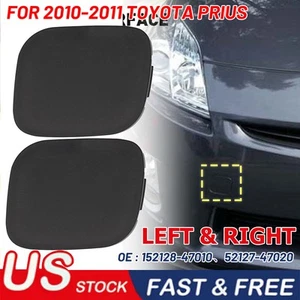 Cubierta de tapa de ojo de gancho de remolque para parachoques delantero izquierdo y derecho para Toyota Prius 2010 2011 2012 - Imagen 1 de 8