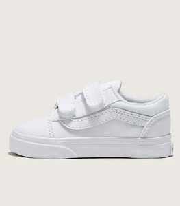 Toddler Vans Old Skool V White/White 100% Original Brand New - Picture 1 of 5