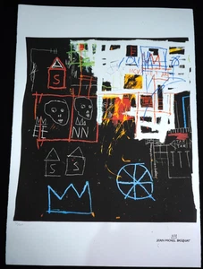 Jean-Michel Basquiat Lithographie 70 x50 cm, signiert & mit Prägestempel! - Bild 1 von 3