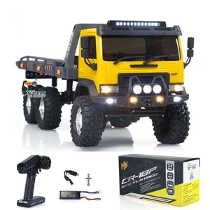 Used US STOCK 1/18Off-Road Truck Flatbed Trailer 6WD RTR 2Speed RC Crawler Light - Picture 1 of 4
