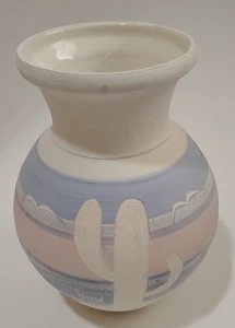 Vintage Mexican Pottery Vase 8" Signed Acevloza Mexico - Picture 1 of 8