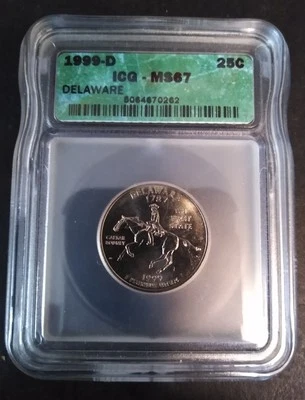 1999-D Delaware | Statehood Quarter, 25 cents | ICG MS67 - Image 1 of 2