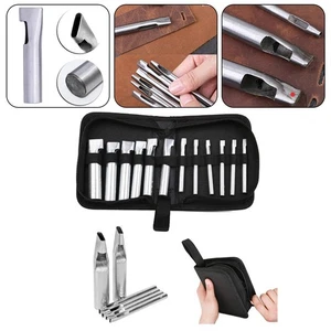 12pcs Leather Hollow Hole Punch Set for Belt Watch Band and Strap Crafting - Picture 1 of 12