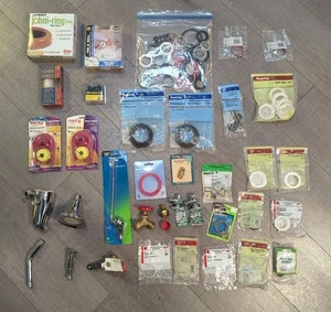 Lot 35+ Of Various Plumbing Supplies-Toilets Bathroom Water Line Repair See Pics - Picture 1 of 14