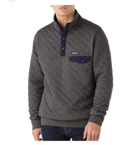 Patagonia Herren grau gesteppter Snap-T Pullover Sweater Bio Baumwolle Größe S - Bild 1 von 8