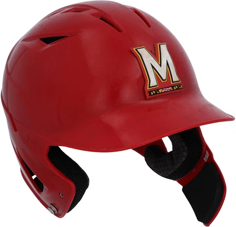Maryland Terrapins Team-Issued Red Batting Helmet from the Baseball Cover