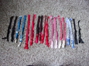 Lot Of 18 Colorful Garter Straps Sets Of Pairs Hook On Clips Garters - Picture 1 of 4