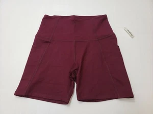 Core 10 By Reebok Womens Bike Shorts Athletic Compression Burgundy Size M NWT - Picture 1 of 8