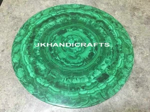 36" Random Rare Malachite Inlaid Dining center Table Top Restaurant Decor Gift - Picture 1 of 3