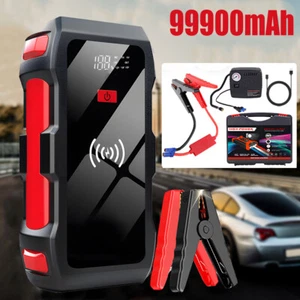 Car Jump Starter with Air Compressor Pump Power Bank Battery Charger 99900mAh - Picture 1 of 12