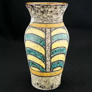 Mid Century Italienische Toskana Lava Vase 50er Jahre Original Etikett - Bild 1 von 10