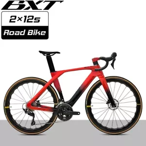 BXT 700C Carbonio Bicicletta da stradad Ultraleggera Disco 2x12s stradad 8.2kg - Picture 1 of 33