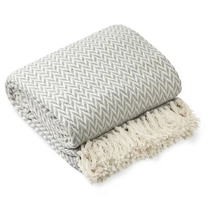 Throw Blanket for Sofas Couch Bed Runner Scandi Woven Soft Cotton Cherokee - Picture 1 of 57