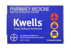 1x, 2x, 3x, 4x Kwells Travel Sickness Sick Prevention 12 Tablets Tabs - Picture 1 of 6