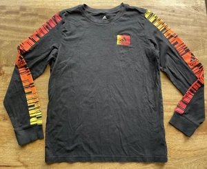 adidas Athletic Shirt Boys Size L (14 16) EUC Black Cotton Classic! - Picture 1 of 3