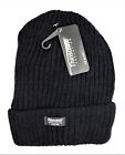 Thinsulate Mens Knitted Winter Hat - Black/Grey