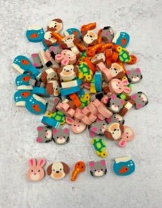 100 mini gomas de borrar para mascotas suministros para maestros clasificación contador de matemáticas educación en el hogar gato perro pez - Imagen 1 de 2