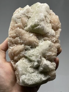 2 Pfund 7,5 Unzen Zeolith Cluster grüner Apophyllit und pfirsichfarbener Stilbit A2 - Bild 1 von 12