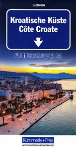 Kroatische Küste Straßenkarte 1:200.000 Kroatien Küste von Kümmerly+Frey - Bild 1 von 2