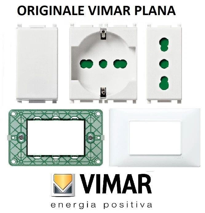 Vimar Koaxialdose Für TV & SAT – Flaches Design, Einfache Installation, Weiß