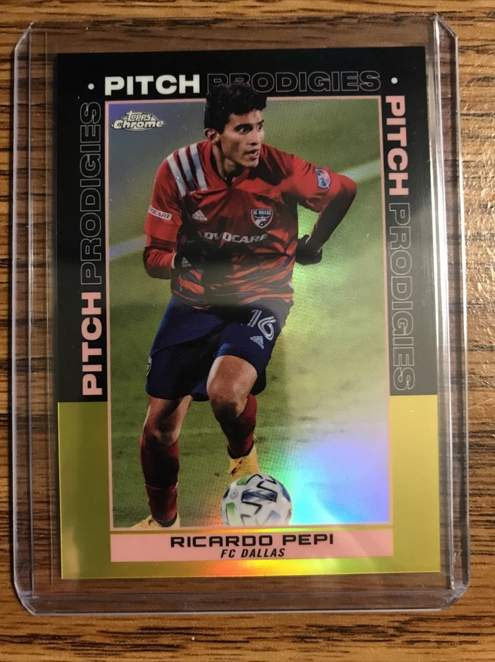 2021 TOPPS CHROME MLS RICARDO PEPI  GOLD REFRACTOR #193 FC Dallas /50 - Image 1 of 2