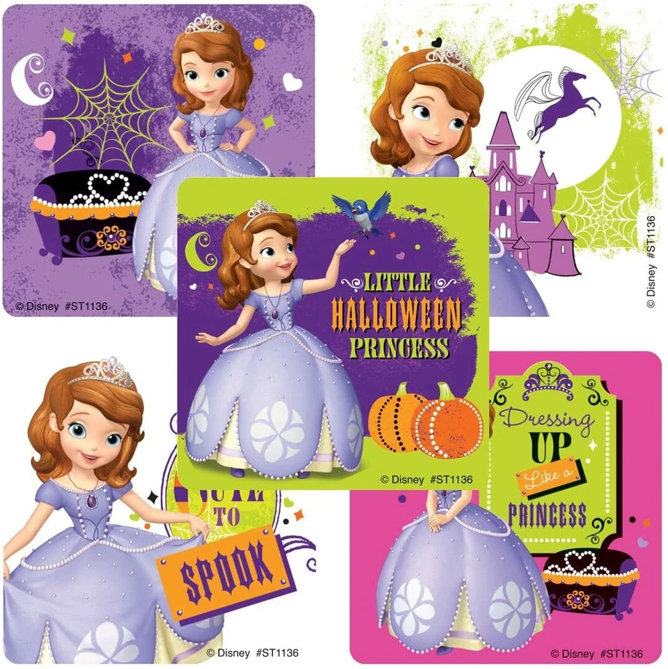 25 pegatinas Disney princesa Sofía Halloween favores fiesta suministro para maestros  Foto 1 de 1