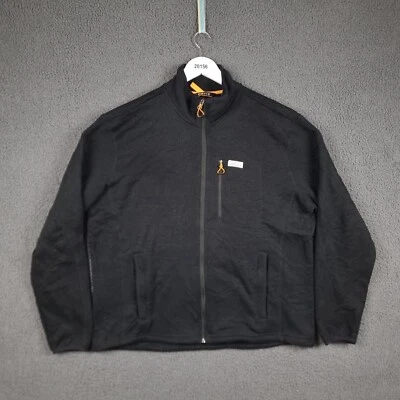ORVIS Jacket Mens XL Black R65 Sweater Knit Fleece Full Zip Pockets Polyester - Image 1 of 4