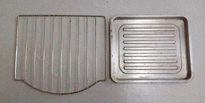 Lot Lèche-frite Grille Étage Plateau Grillage Clip Mini Four Quigg GT-MO-05d - Photo 1/4