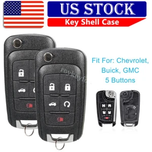 Estuche de 2 llaveros remotos para Buick LaCrosse 2010 2011 2012 2013 2014 2015 2016 2017 - Imagen 1 de 8