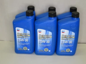 Chevron Supreme Synthetic Blend Motor Oil 5W-30, Case of 6 Quarts - Picture 1 of 20