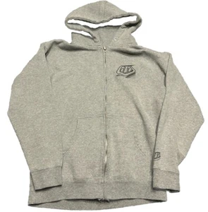 TROY LEE DESIGNS - Men's Gray Motocross Full Zip Sweatshirt Hoodie - Size M L1 - Picture 1 of 5