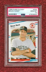 Fleer Glossy 1988 #356 Bruce Hurst PSA 10 gemas como nuevo Pop 1 Red Sox - Imagen 1 de 1