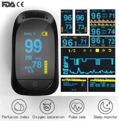 OLED Finger Pulse Oximeter Heart Rate Spo2 Monitor Blood Oxygen Meter Sensor - Image 1 of 4