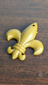 Fleur de Lis 3D Anhänger mit Loch Kunststoff bräunlich Dekor Basteln überstreichbar Stück  - Bild 1 von 14