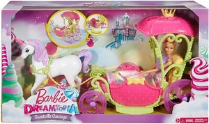 barbie carrozza regno caramelle dreamtopia sweetville carriage unicorn toy DYX31 - Imagen 1 de 2