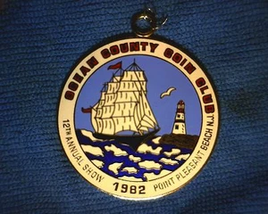 OCEAN COUNTY COIN CLUB 12o ESPECTÁCULO ANUAL 1982 NUEVA MONEDA/MEDALLA - Imagen 1 de 2