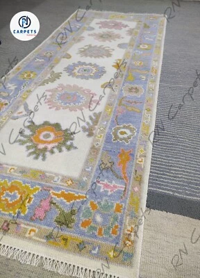 Alfombras Lvory Oushak Runner, escalera, carril, cocina, alfombras anudadas a mano alfombras 100 % lana Foto 1 de 4