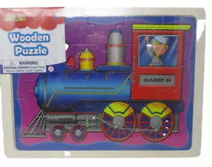 Real Wood Toys 25 Large Piece Train Puzzle - Picture 1 of 2