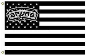 San Antonio Spurs Logo American Flag Style Flag 3x5- With Grommets NFL NBA BBall - Picture 1 of 1