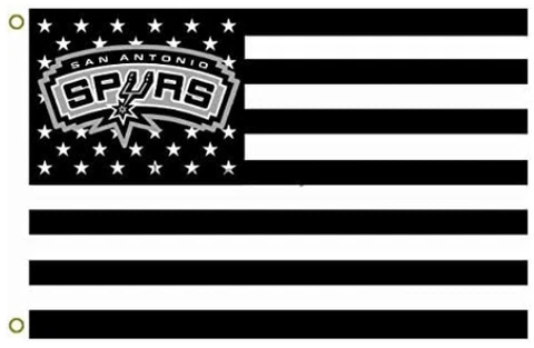 San Antonio Spurs Logo American Flag Style Flag 3x5- With Grommets NFL NBA BBall Cover