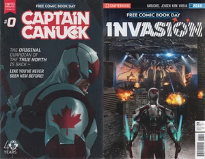 CAPTAIN CANUCK #0 & INVASION [#16] (2015 2018 Free Comic Book Day FCBD Editions) - Imagen 1 de 5